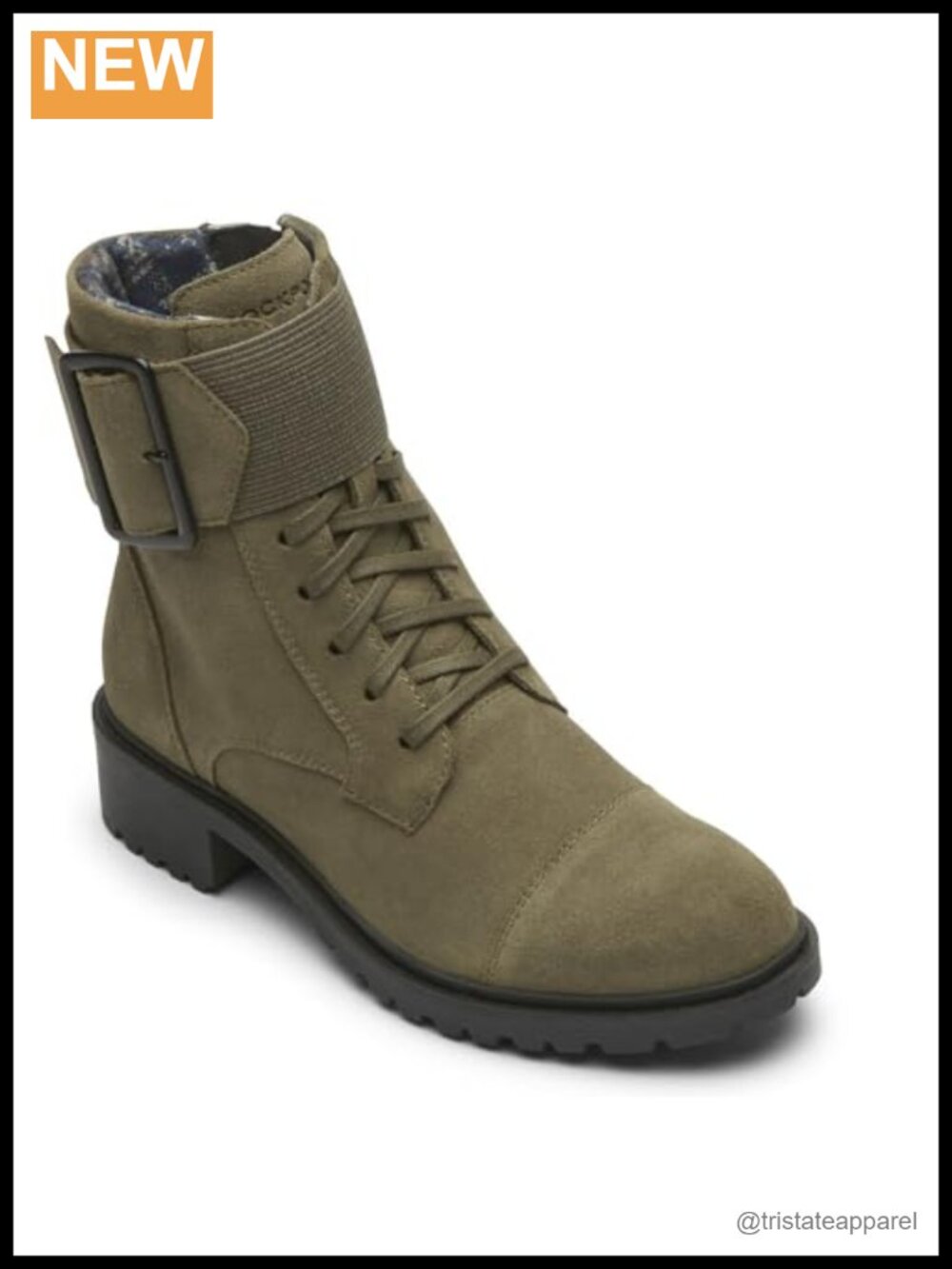 Women's Lace-Up Ankle Booties Waterproof Leather Chelsea Block Heel